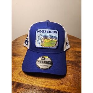 Los Angeles Dodger Hat Cap Snapback Stadium Patch New Era 9FORTY A-Frame Trucker